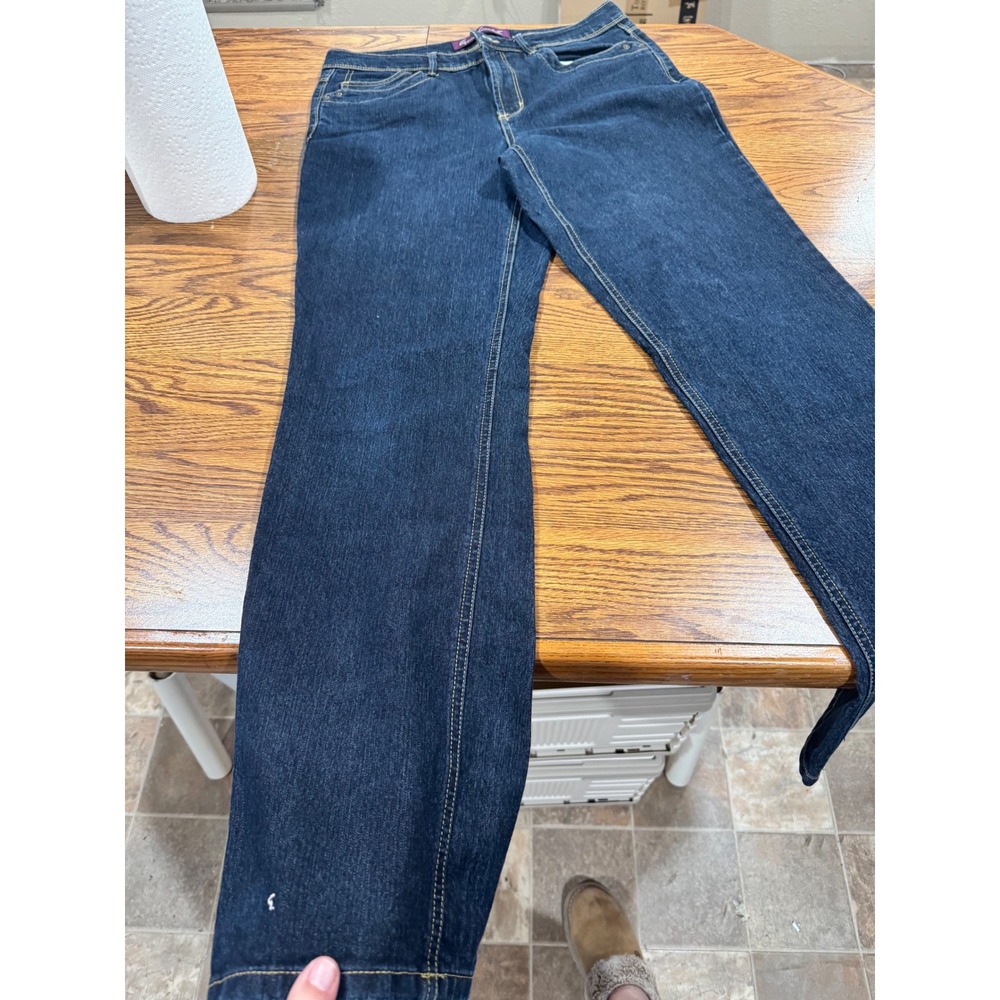 Gloria Vanderbilt Amanda High Rise Straight Leg Jeans Dark Wash Blue Size 10